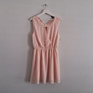 NWT FOREVER 21 Peach Summer Short Dress L